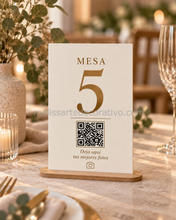 Cargar imagen en el visor de la galería, Set Números de Mesa con QR + Galería Digital