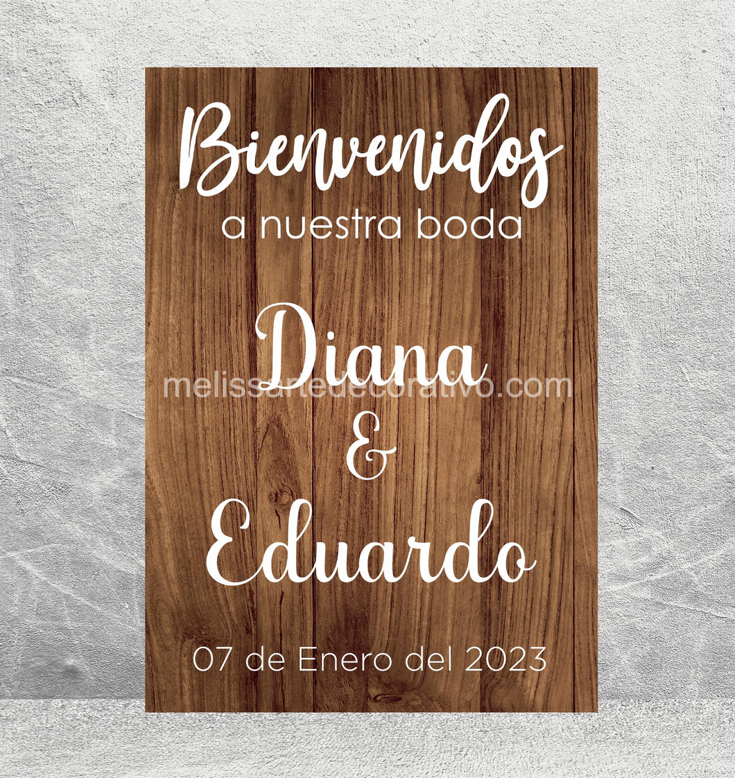 Bienvenidos a Nuestra Boda 🤩 Impreso