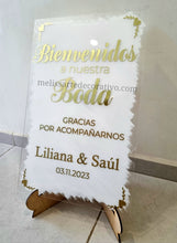 Cargar imagen en el visor de la galería, Letrero Bienvenida "Bienvenidos a nuestra boda"  (Base NO incluida)
