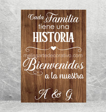 Cargar imagen en el visor de la galería, Bienvenidos Cada familia tiene una historia 🤩 Impreso
