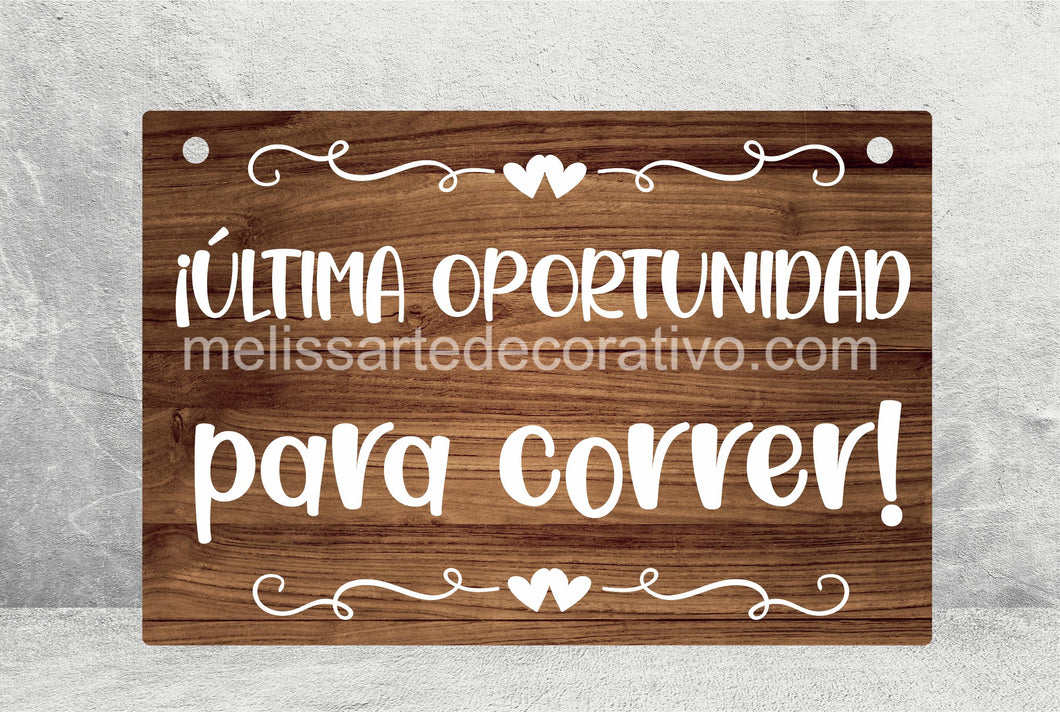 Pajecito última oportunidad para correr ✨ Impreso