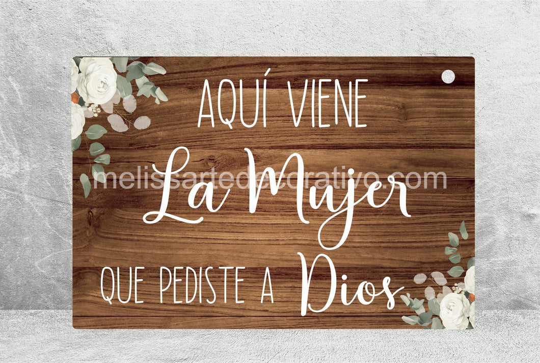 Pajecito La Mujer que Pediste a Dios ✨ Impreso