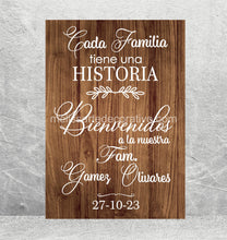 Cargar imagen en el visor de la galería, Bienvenida Cada Familia tiene una historia 🤩 Impreso
