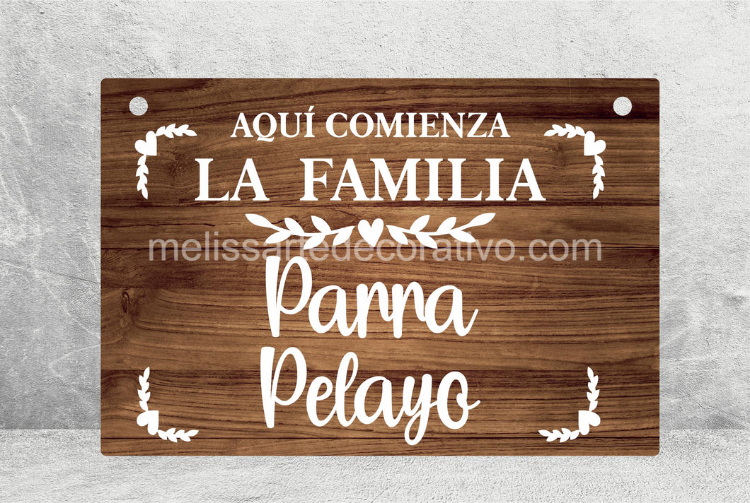 Pajecito Aquí comienza la familia ✨ Impreso