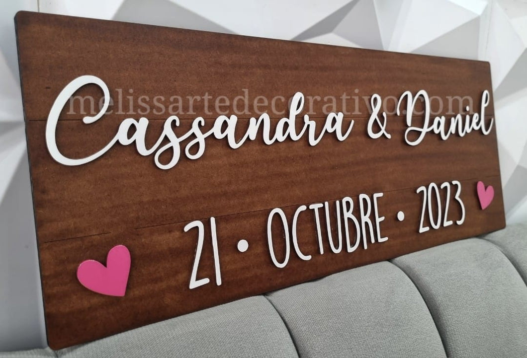 Save The Date Modelo nombre y fecha 💖 detalles resaltados