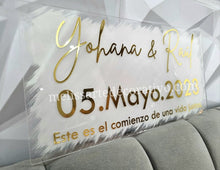 Cargar imagen en el visor de la galería, Save The Date Acrilico 💖 &quot;este es el comienzo...&quot;
