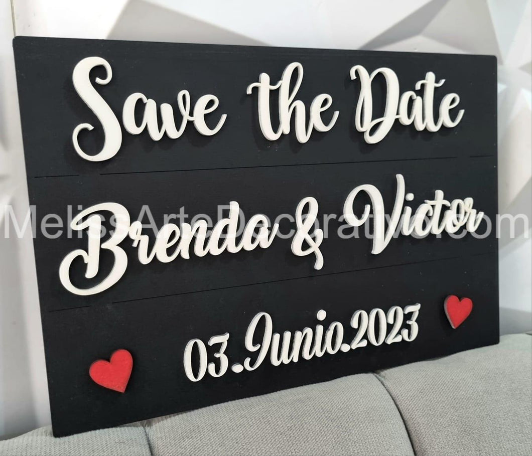 Save The Date con detalles resaltados 💖