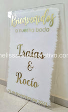 Cargar imagen en el visor de la galería, Letrero Bienvenidos a nuestra boda💖 (Base NO incluida)
