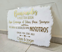 Cargar imagen en el visor de la galería, Letrero Bienvenida &quot;Aquí Comienza el Felices para Siempre&quot;💖  (Base NO incluida)
