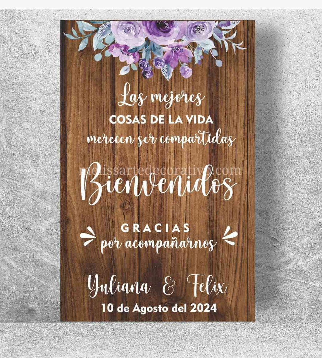 Bienvenida Las mejores cosas de la vida merecen ser compartidas 🤩 Impreso