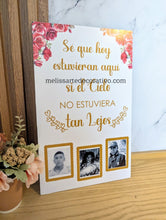 Cargar imagen en el visor de la galería, En honor / memoria 🕊️❤️ Letrero Impreso
