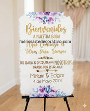 Cargar imagen en el visor de la galería, Letrero Bienvenida "Aqui comienza el felices para siempre"💖  (Base NO incluida)
