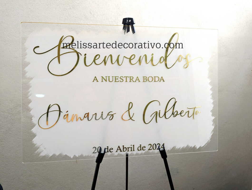 Bienvenidos a nuestra boda💖 (Base NO incluida)