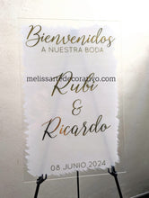 Cargar imagen en el visor de la galería, Letrero Bienvenidos a nuestra boda 💖  (Base NO incluida)
