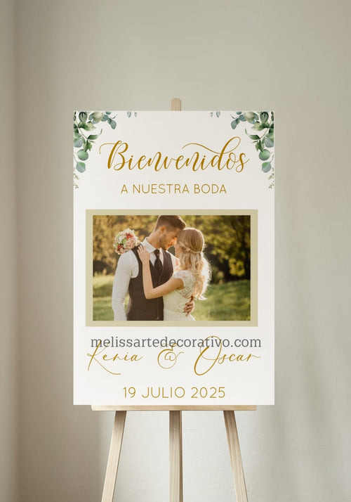 Bienvenida con Foto 60x40cm 🤩