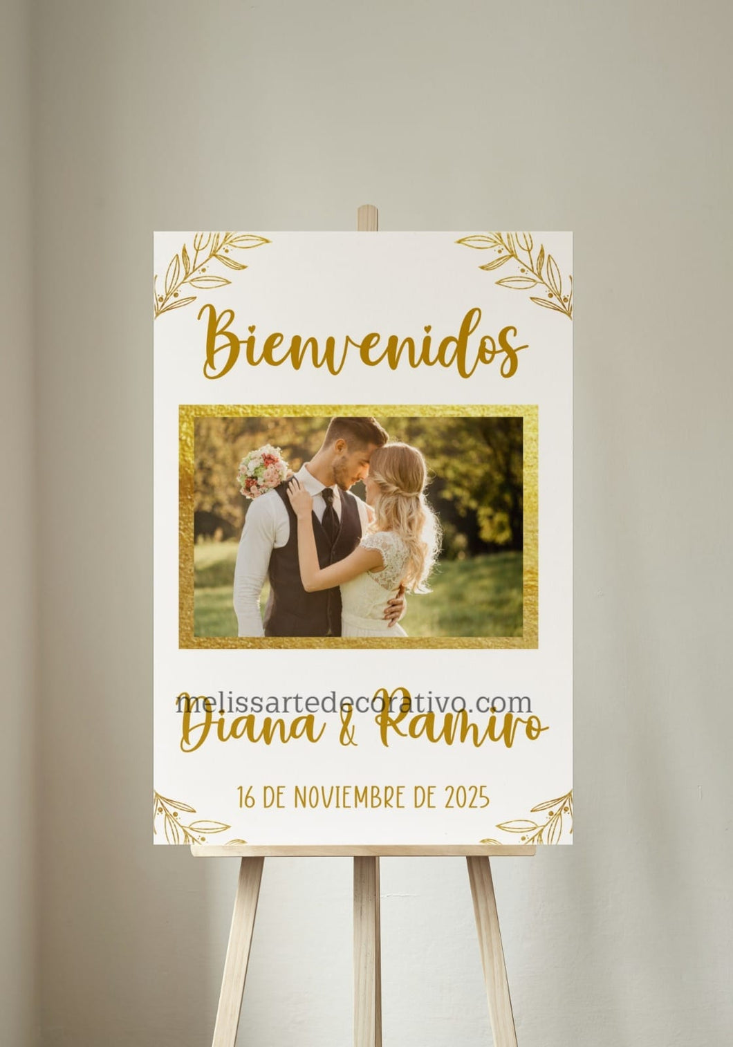 Bienvenidos a Nuestra Boda con Foto 🤩 Impreso