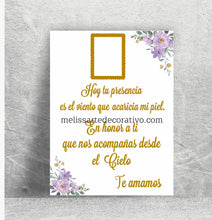 Cargar imagen en el visor de la galería, En honor / memoria 🕊️❤️ Letrero Impreso
