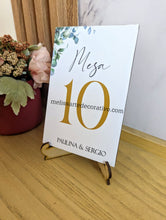 Cargar imagen en el visor de la galería, Set con 5 Números de Mesa 10x15cm

