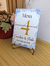Cargar imagen en el visor de la galería, Set con 5 Números de Mesa 10x15cm
