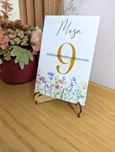 Cargar imagen en el visor de la galería, Set con 5 Números de Mesa 10x15cm
