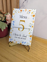 Cargar imagen en el visor de la galería, Set con 5 Números de Mesa 10x15cm
