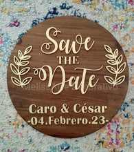 Cargar imagen en el visor de la galería, Save The Date Circular 💖 detalles resaltados
