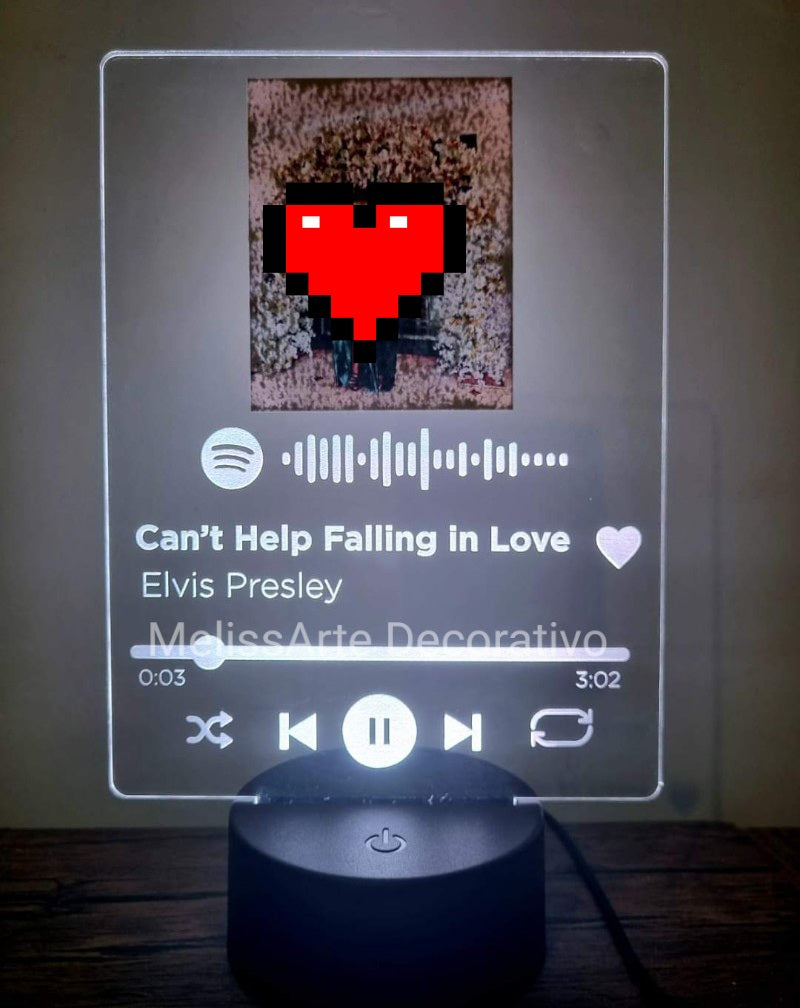 Lámpara LED con diseño Spotify🤩