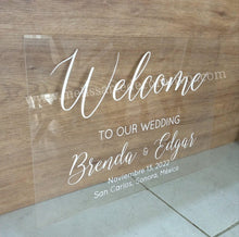 Cargar imagen en el visor de la galería, Letrero Bienvenida &quot;Welcome to our wedding&quot;💖 (Base NO incluida)
